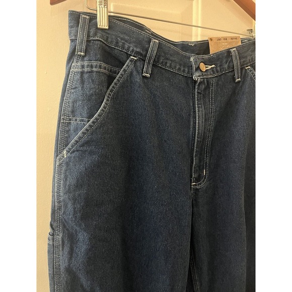 NWTCarhartt B13-DST Tag Sz 34 x 34 Dungaree Fit Mens Carpenter Jeans 100% Cotton - Picture 3 of 8